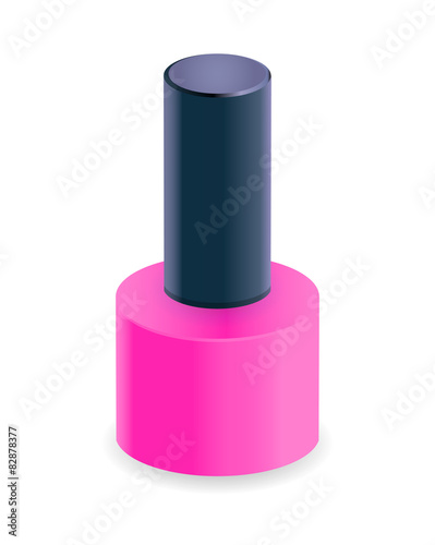 Realistic Nail Polish Vector Illustration