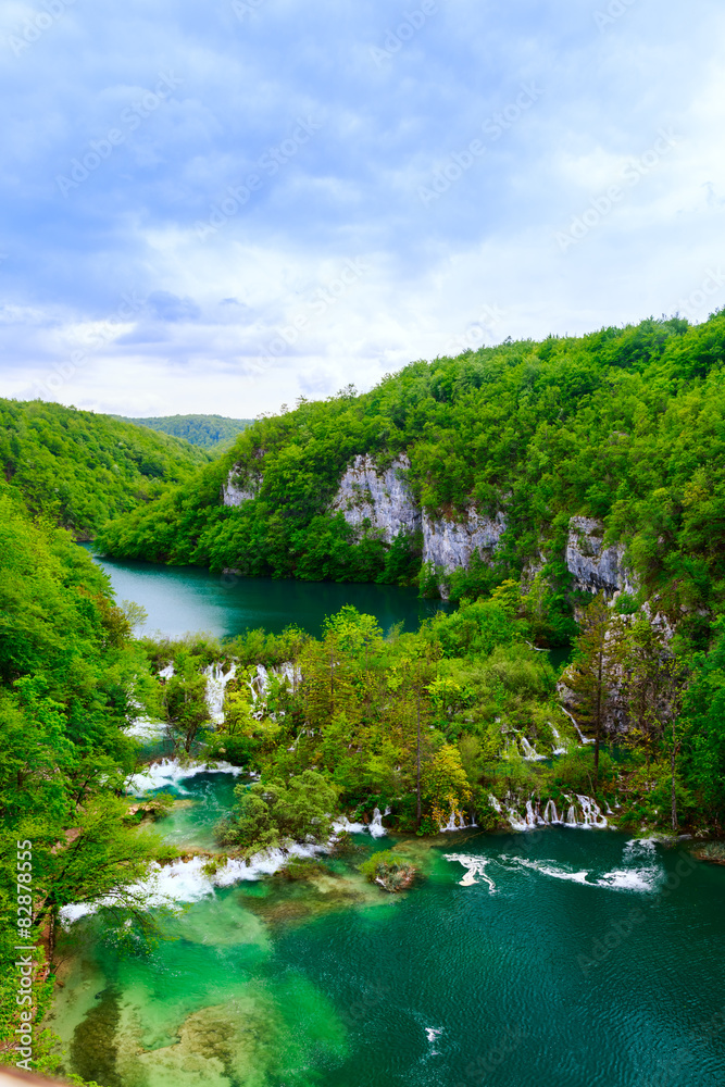 Aerial view  in Plitvice National Park