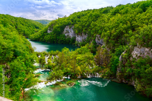 Aerial view in Plitvice National Park