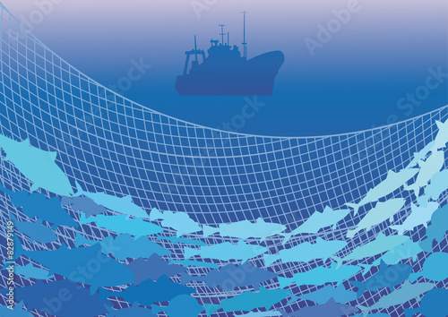 Fishing at the sea