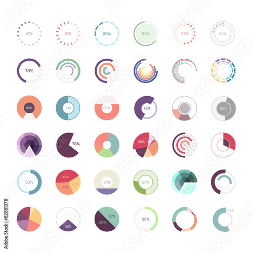 Set of infographics, illustration, light background