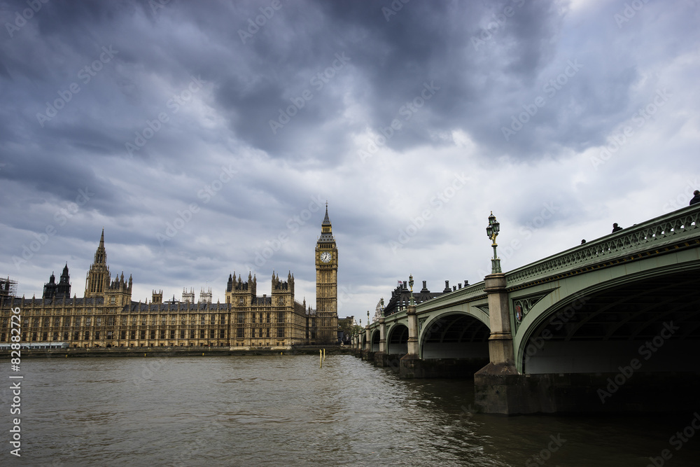 Fototapeta London skyline include Westminster Palace and Big Ben