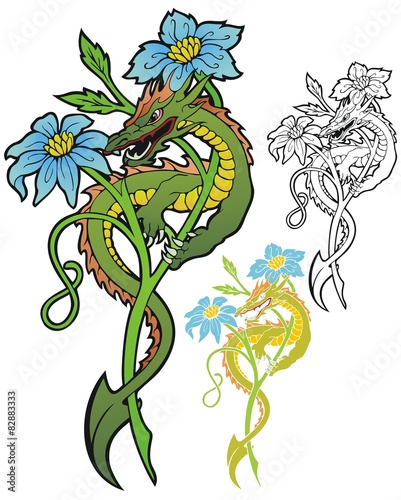 Tiny flower dragon