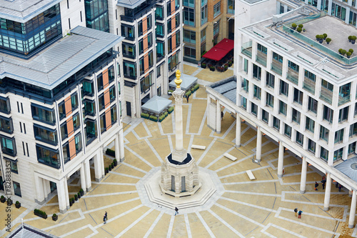 Skyline of London with Paternoster square photo
