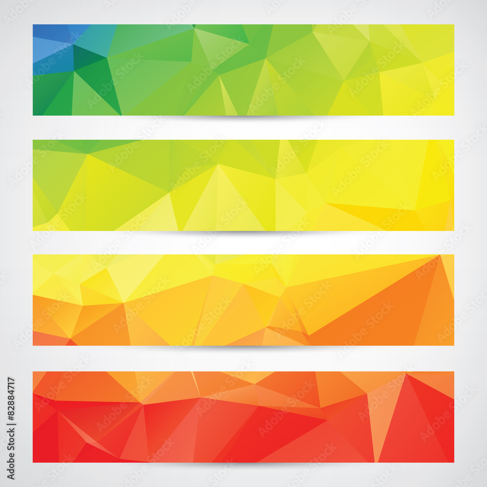 Abstract geometric vector banners set Abstract geometric vector banners set