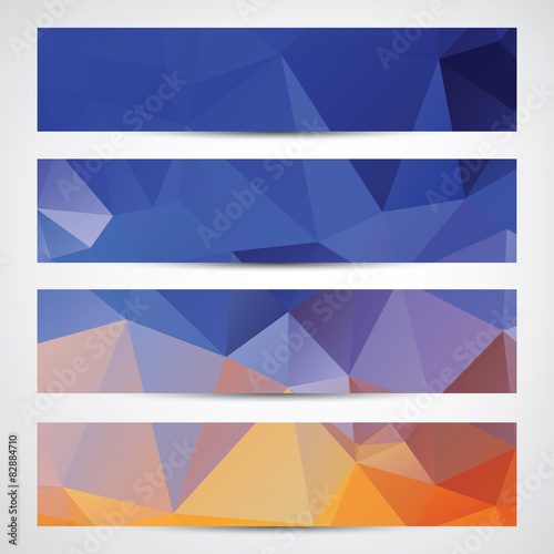 Abstract geometric vector banners set