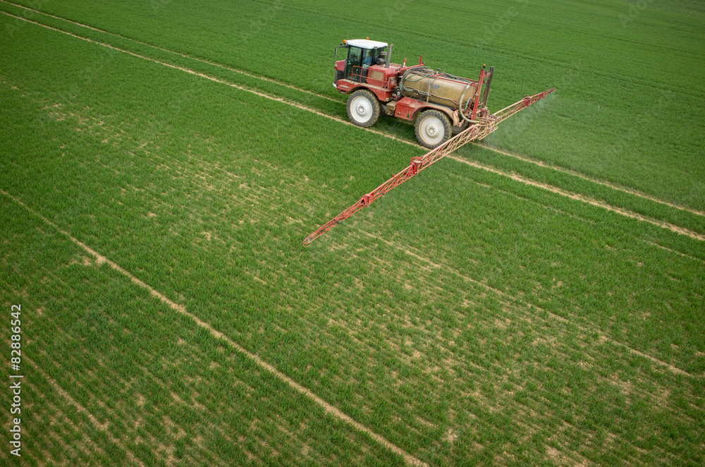 Aerial view of the tractor Aerial view of the tractor