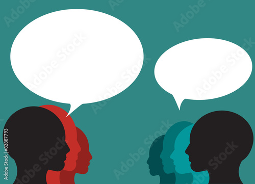Group of people discussing in a meeting