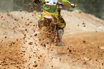 Fototapete Motorsport Mud debris from a motocross race  © toa555