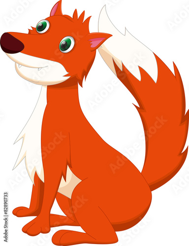 cute fox cartoon