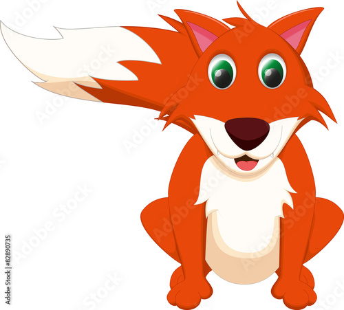 cute fox cartoon