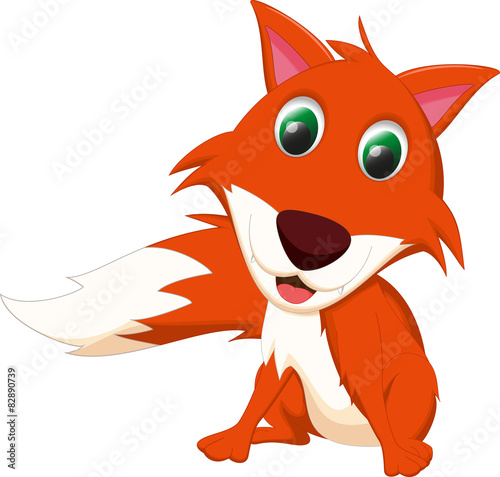 cute fox cartoon