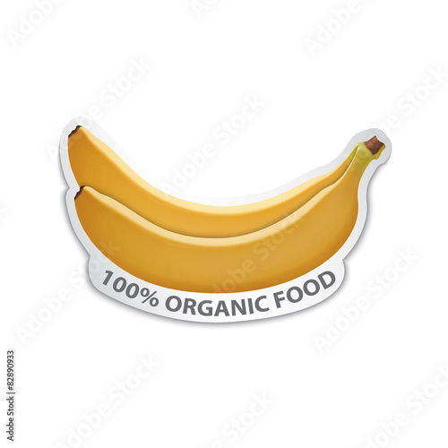 Sticker with bananas