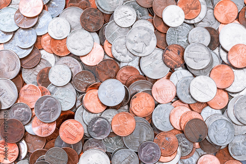 American coins background photo