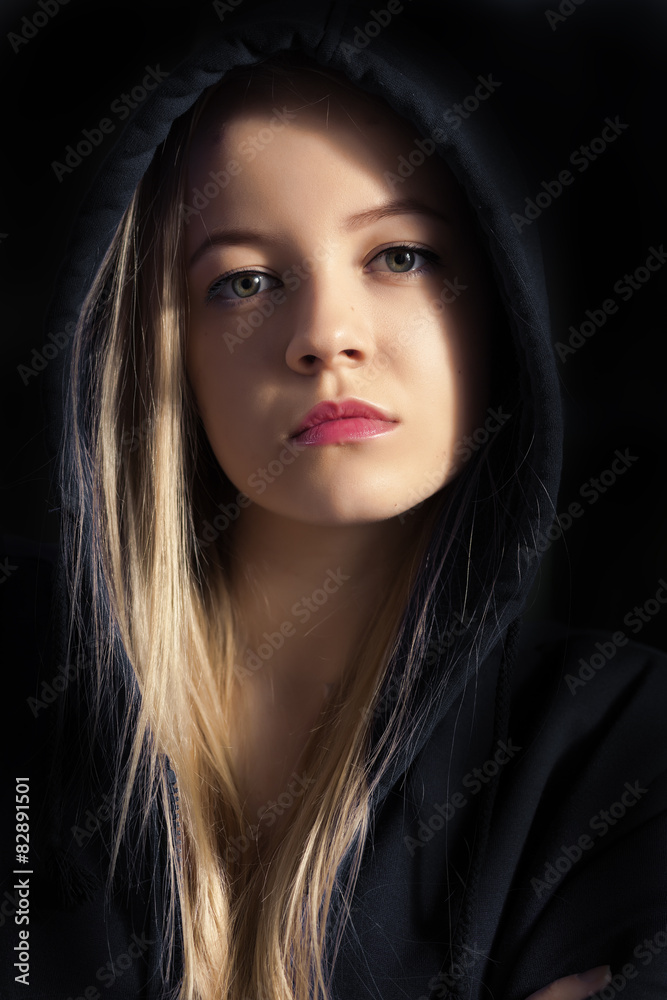 pensive young woman pensive young woman