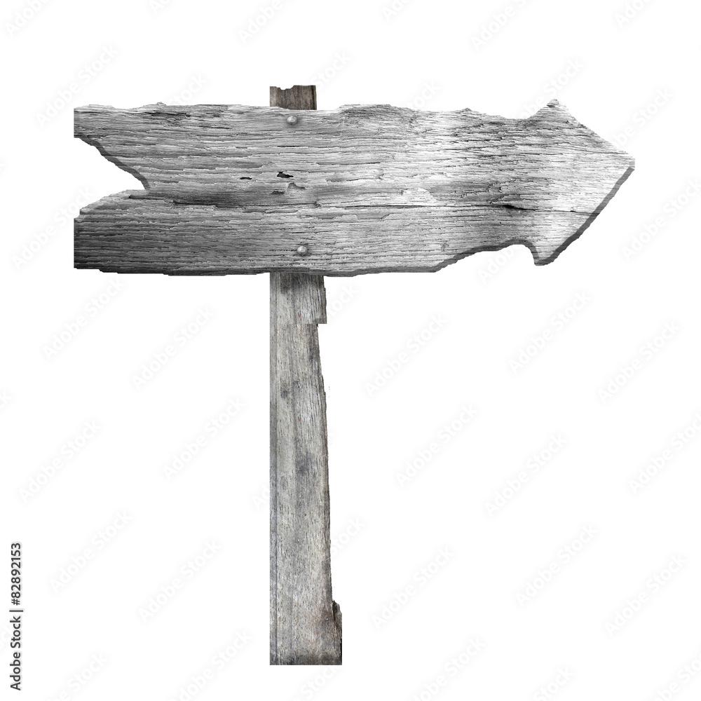 Wooden sign isolated on white Wooden sign isolated on white