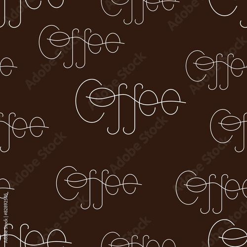 Background with coffee lettering #82892505