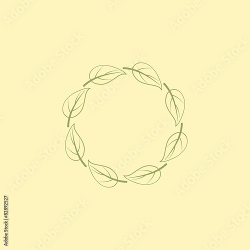 Leaves round logo