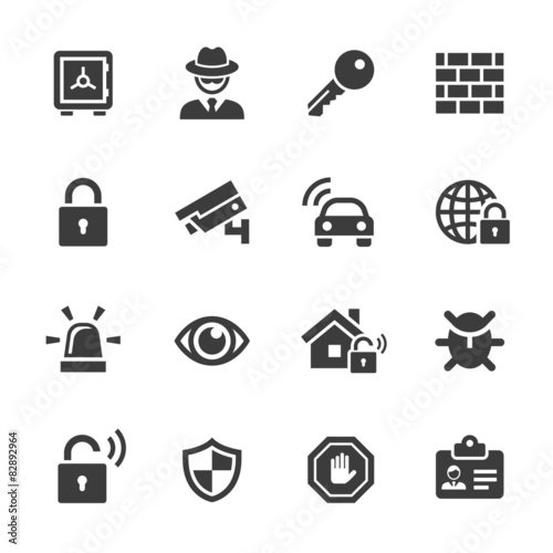 Security icons set.
