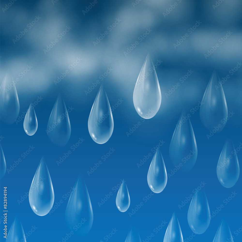 Background with rain drops and clouds Background with rain drops and clouds