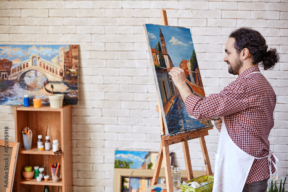 Fototapeta premium Painter working