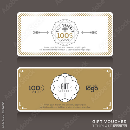 Gift certificate voucher coupon template