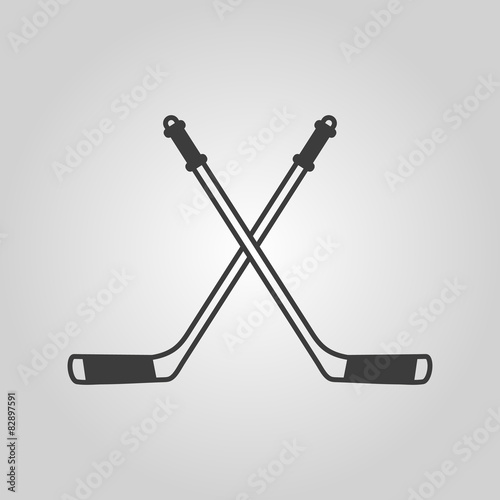 Photography Hockey icon. Sport symbol. Flat