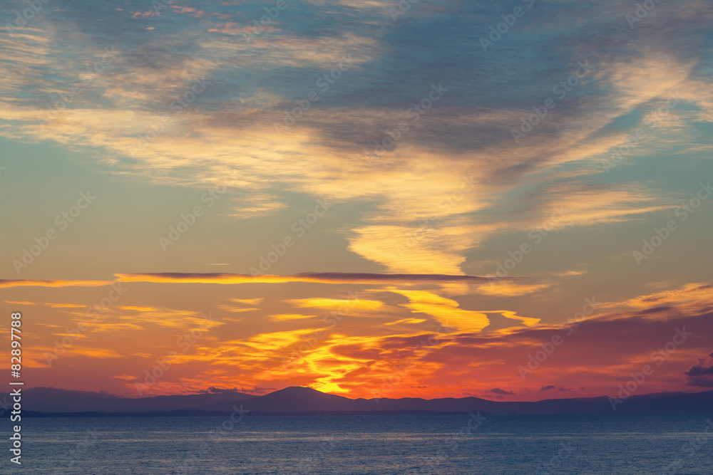Fototapeta premium Greece sunset