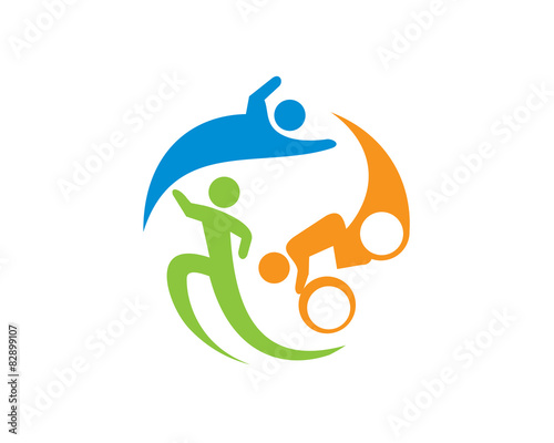 Fototapeta Triathlon Logo Template
