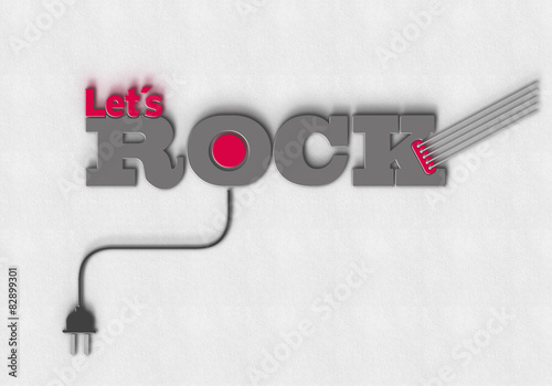 lets Rock - Typografie - Stecker Saite photo