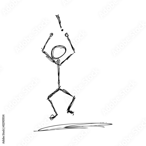 Man with an exclamation mark