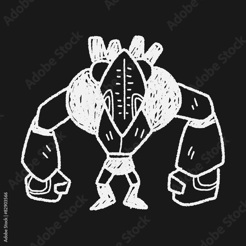 Wallpaper Mural robot doodle Torontodigital.ca