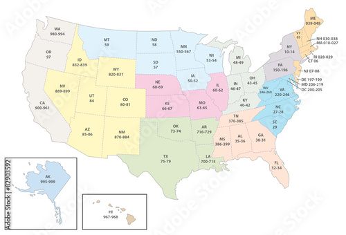 united states zip code map