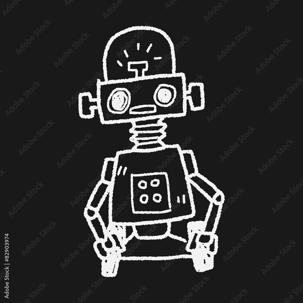 Fototapeta premium robot doodle