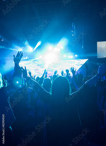 Female At Rock Concert