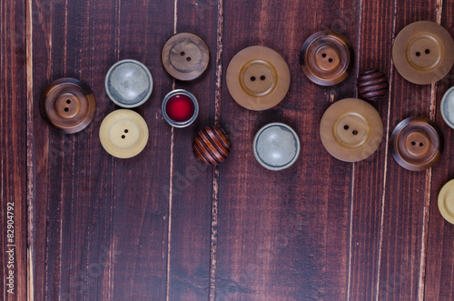 Group of various vintage sewing buttons
