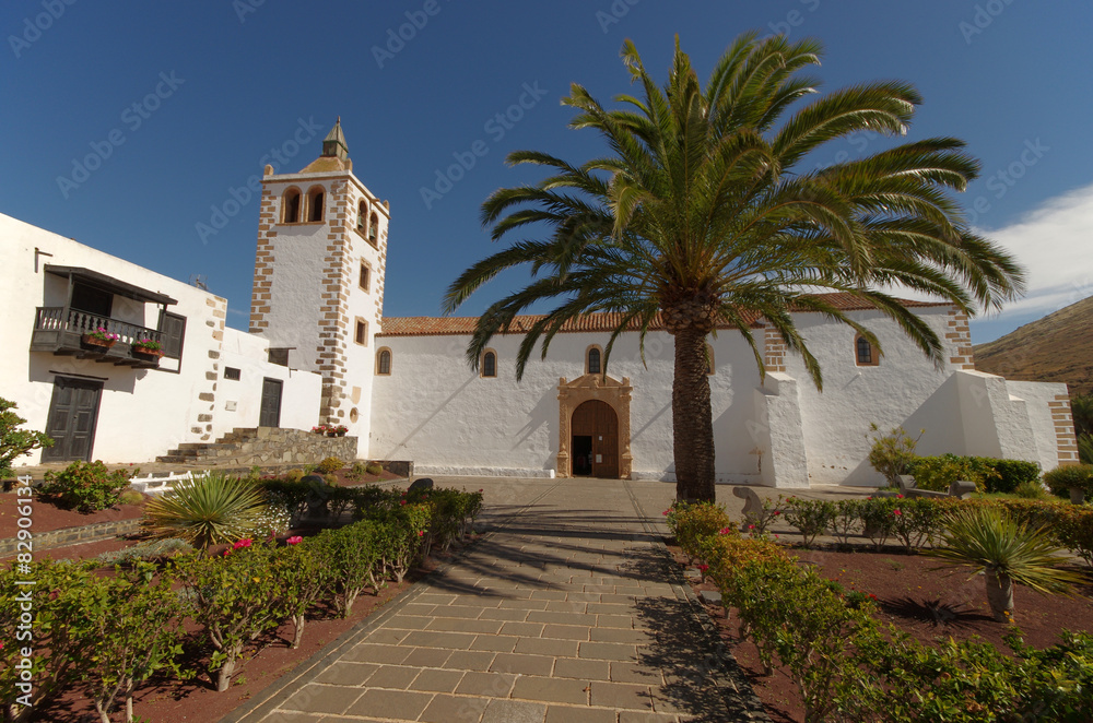 A view of Cathedral Church of Saint Mary of Betancuria in Fuerte