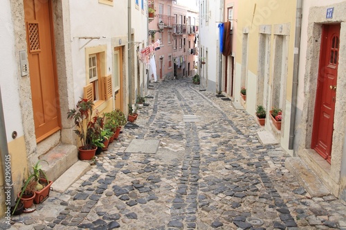 Lisbon flower street photo