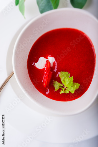 Strawberry soup