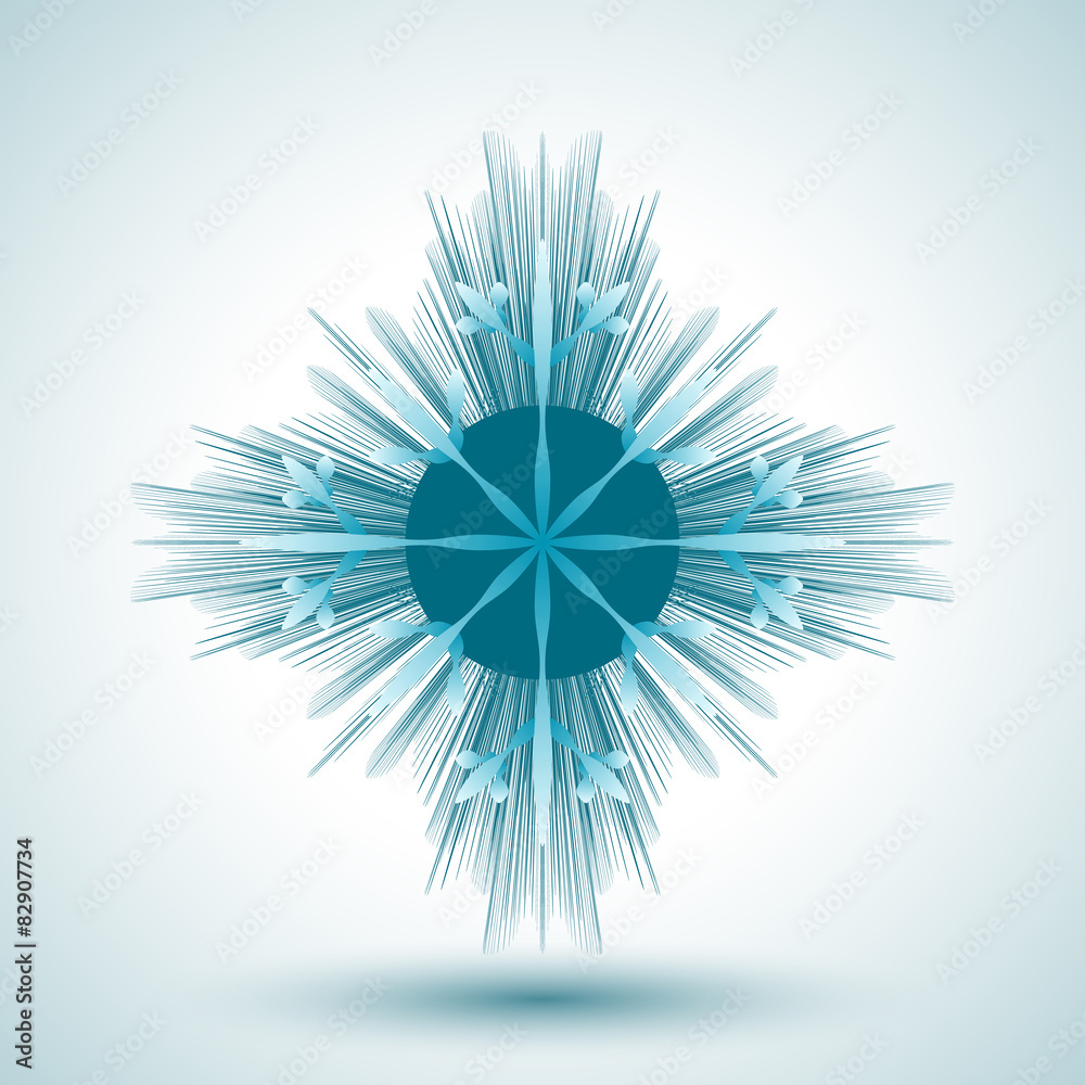 Obraz premium Abstract snowflake. Editable vector. Eps 10