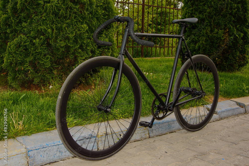 Black bicycle