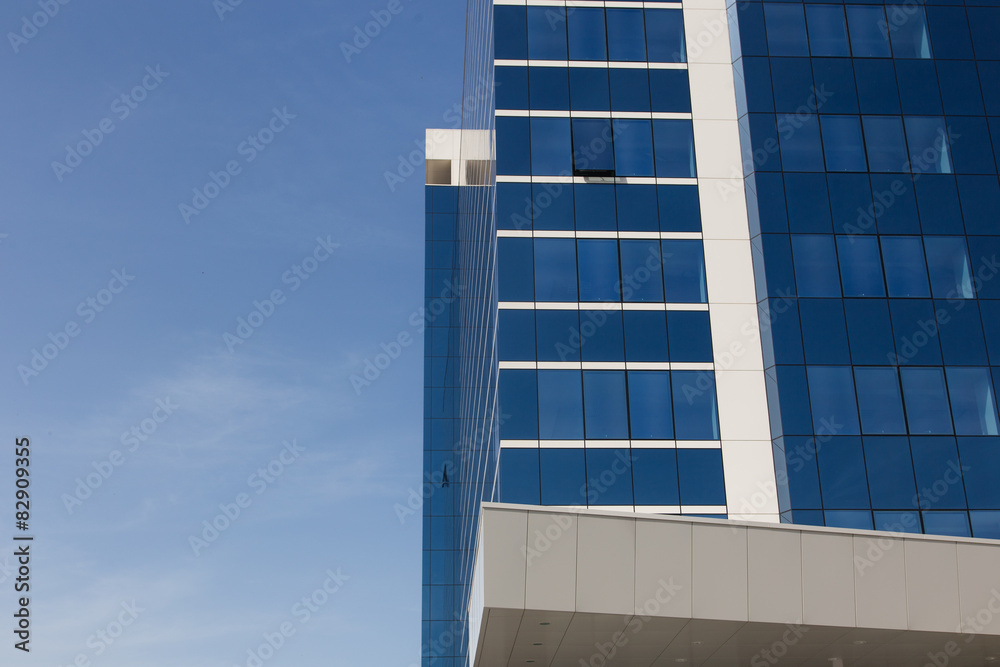 Obraz premium glass building on a sky background