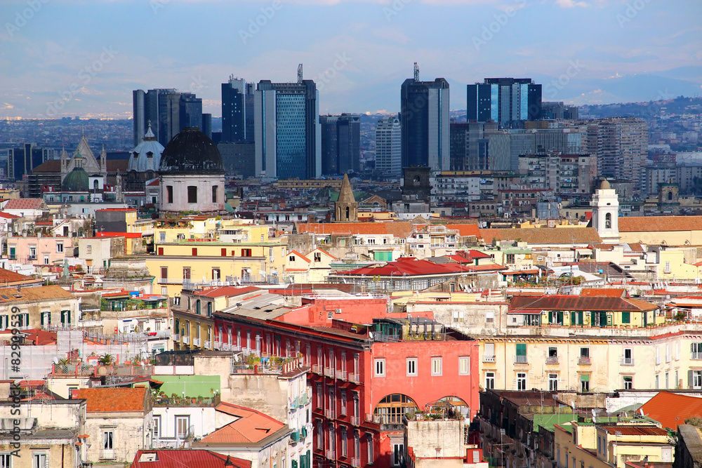 Naples cityscape, Italy