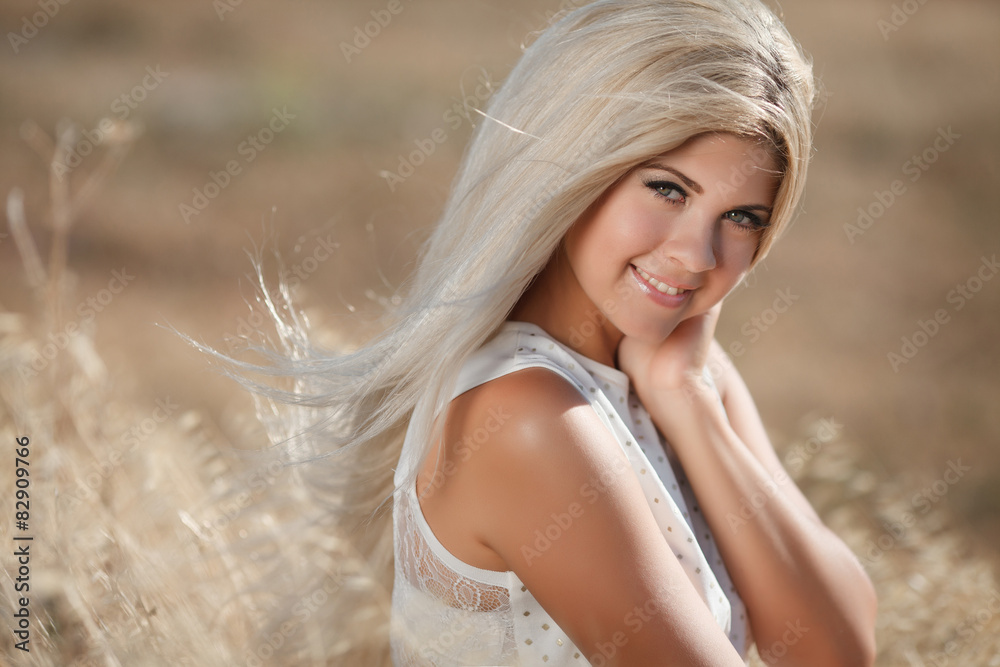 Beautiful woman summer portrait skin care beauty girl Beautiful woman summer portrait skin care beauty girl