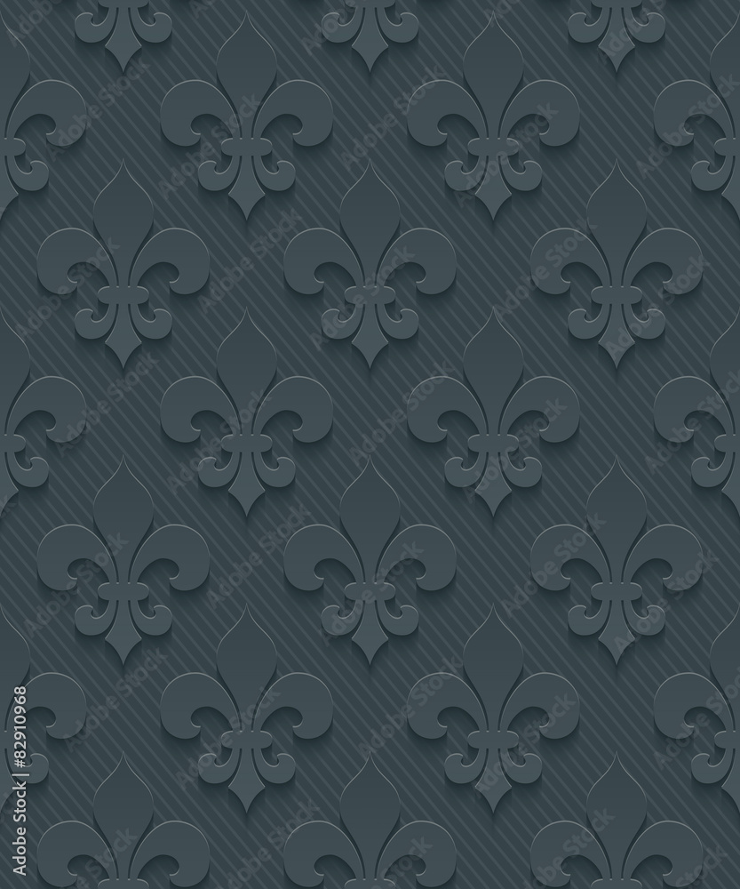 3D Dark Gray Seamless Perforated Wallpaper. - obrazy, fototapety, plakaty 