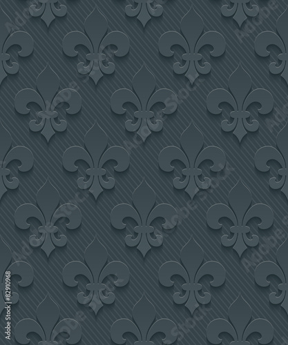 3D Dark Gray Seamless Perforated Wallpaper.