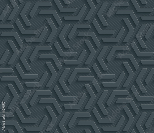 3D Dark Gray Seamless Perforated Wallpaper.