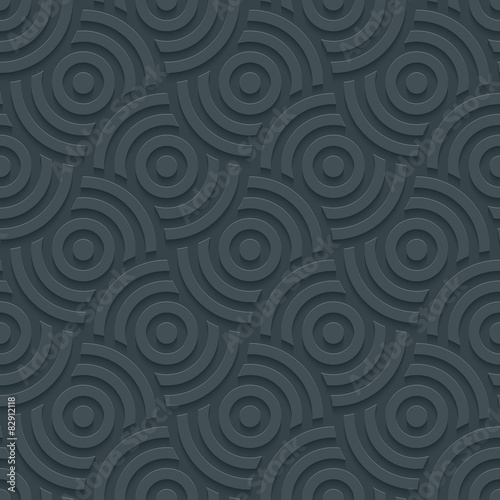 3D Dark Gray Seamless Perforated Wallpaper. © almagami