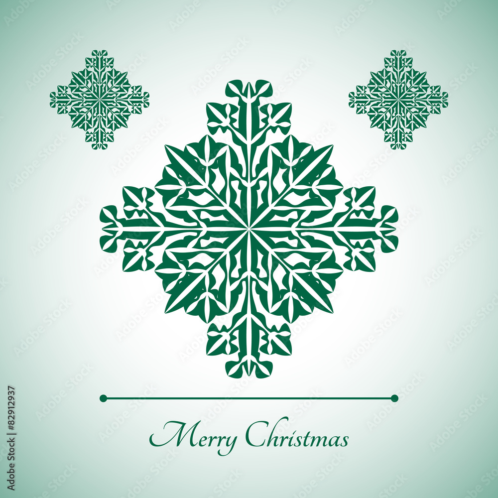 Snowflakes with Merry Christmas sign.
Editable vector.
Eps 10