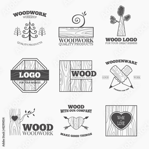 Wood products logo vector